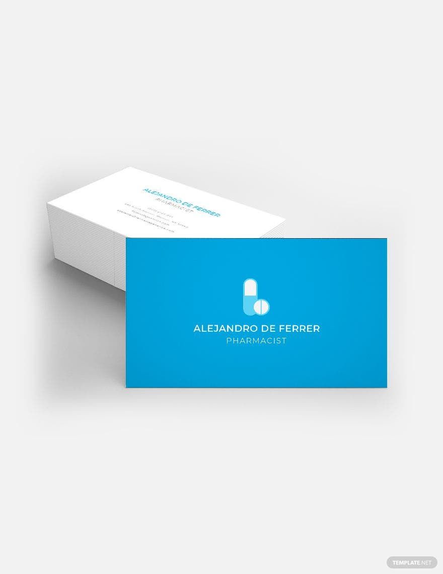 Pharmacist Business Card Template in Word, Google Docs, Illustrator, PSD, Apple Pages, Publisher