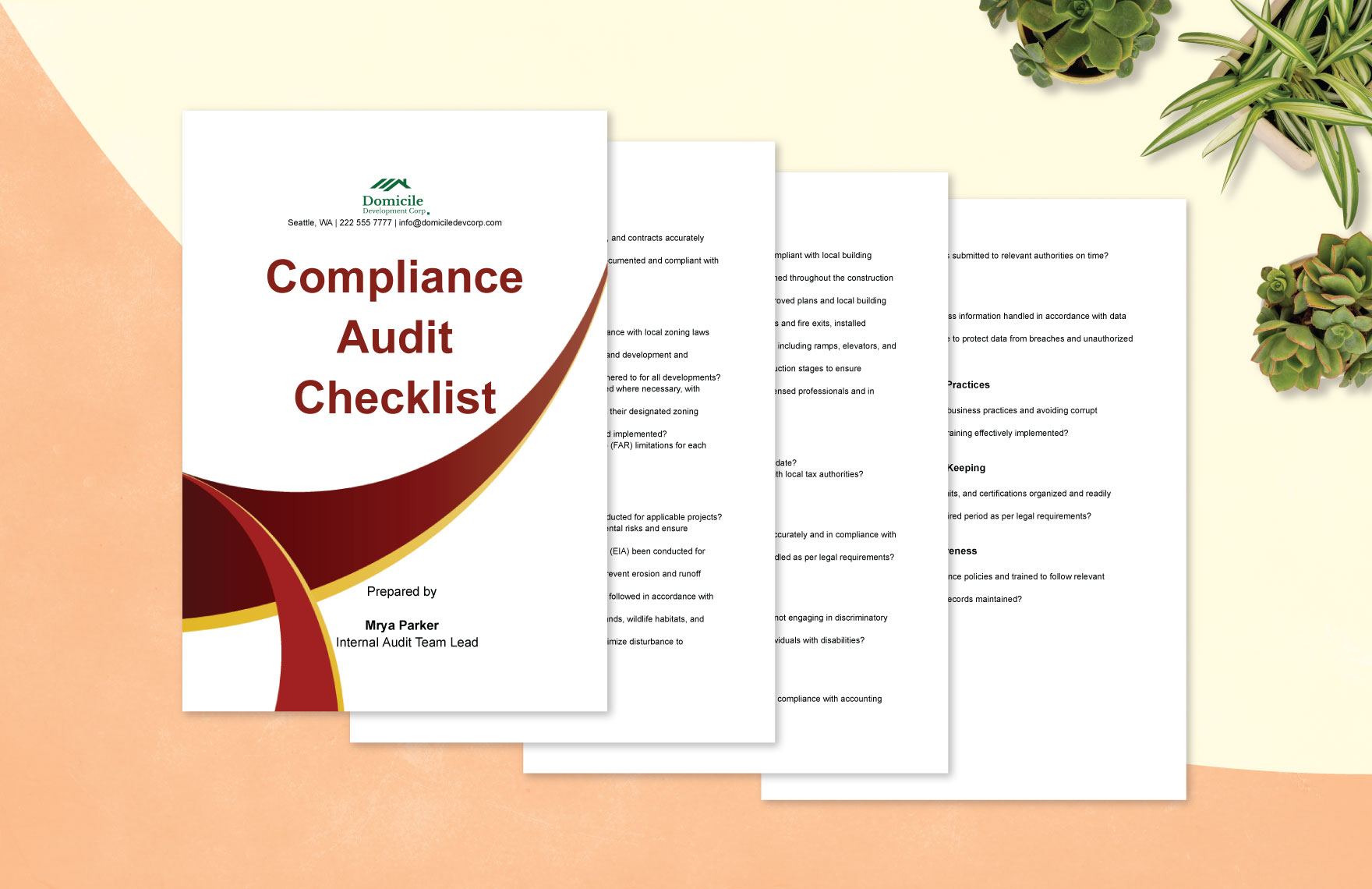 Formal Compliance Audit Checklist Template