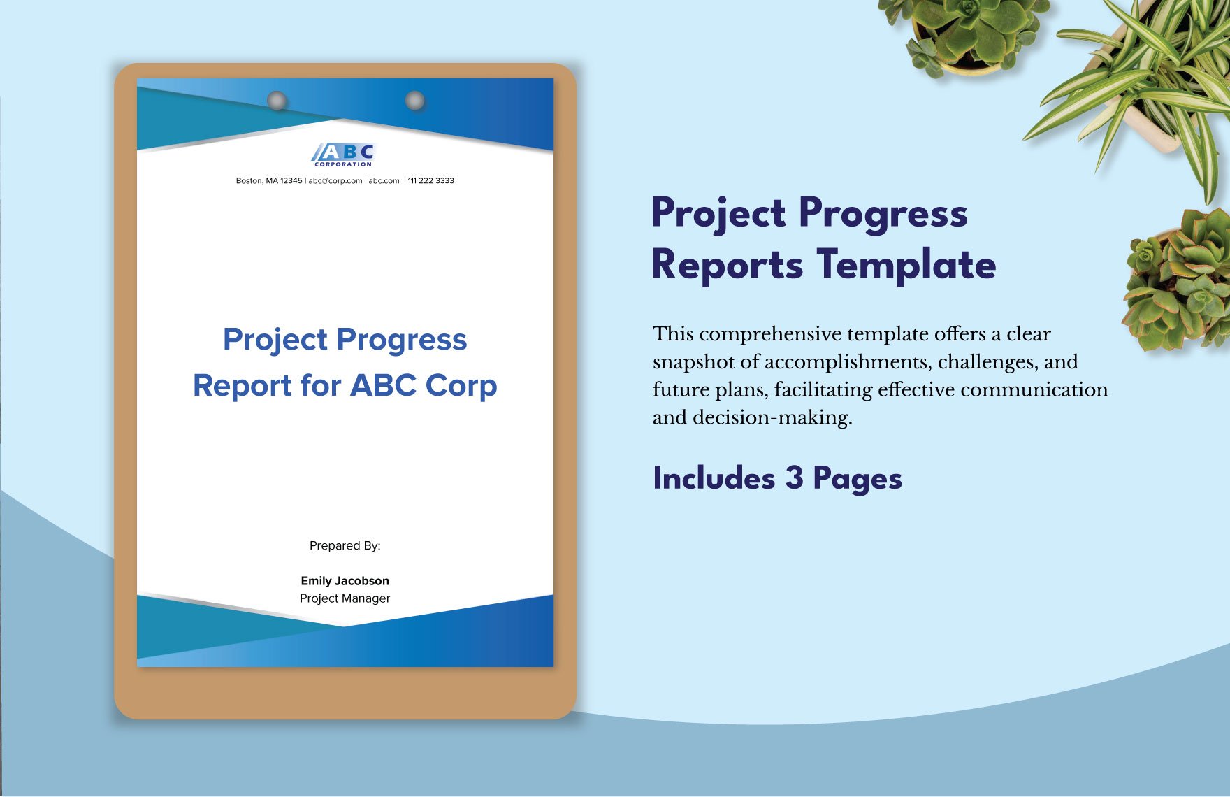 Project Progress Reports Template