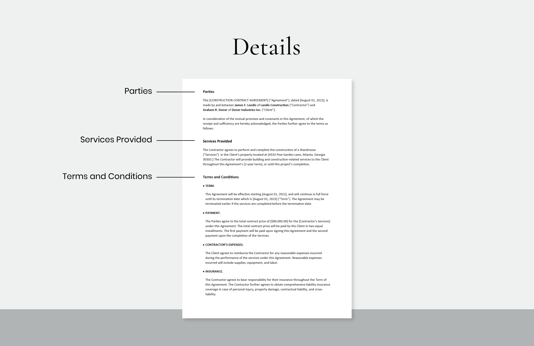 Construction Contract Agreement Template