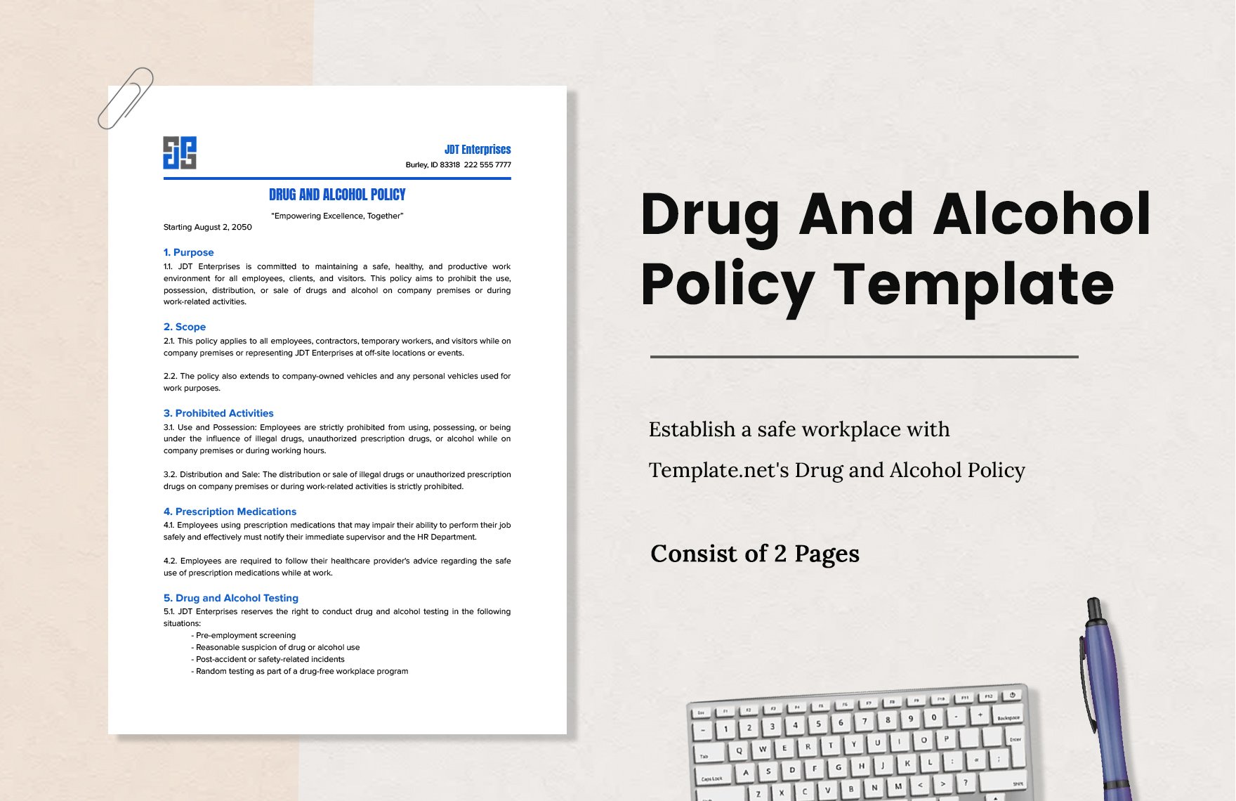 Drug & Alcohol Policy Template