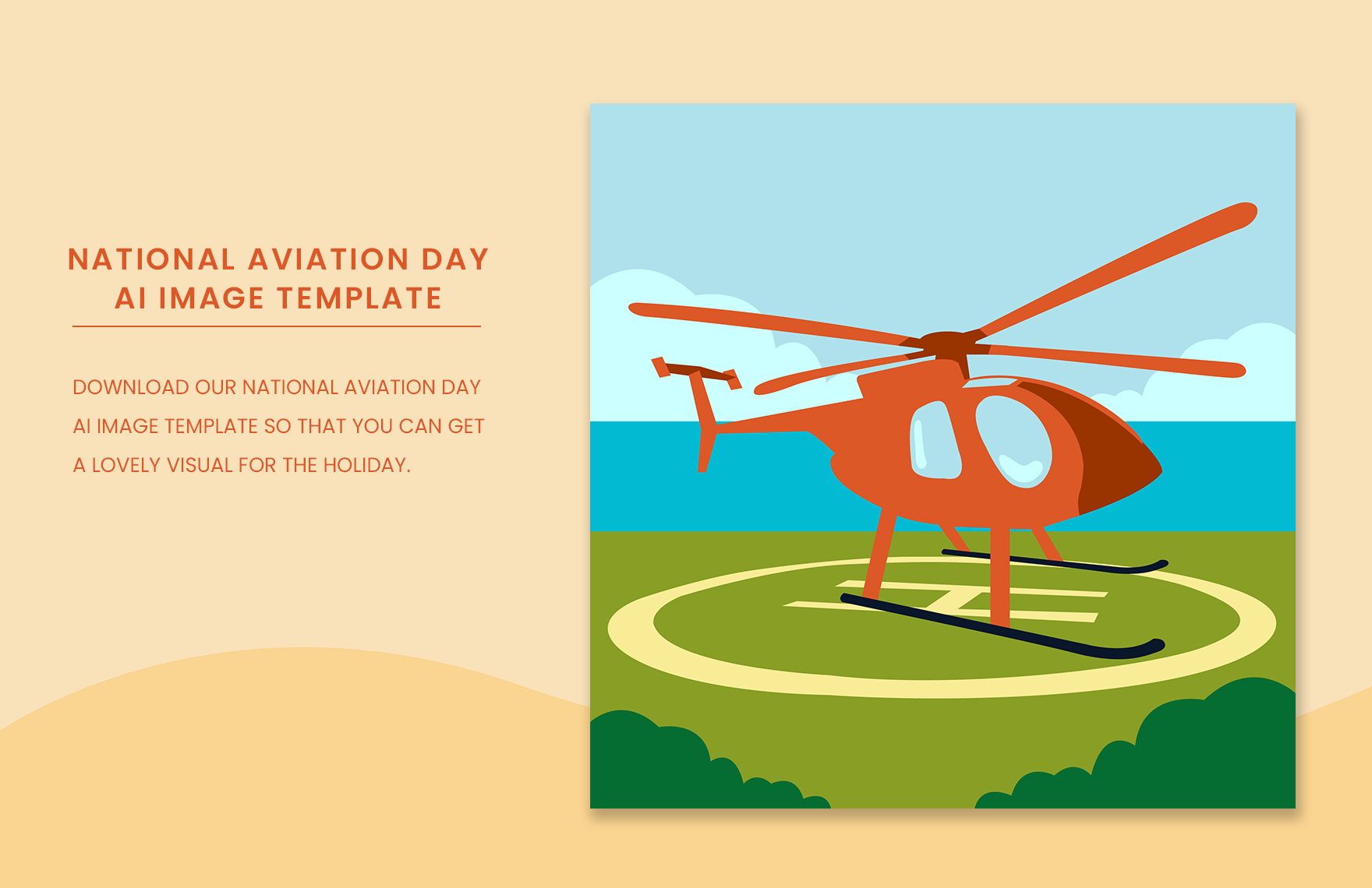 National Aviation Day AI Image Template