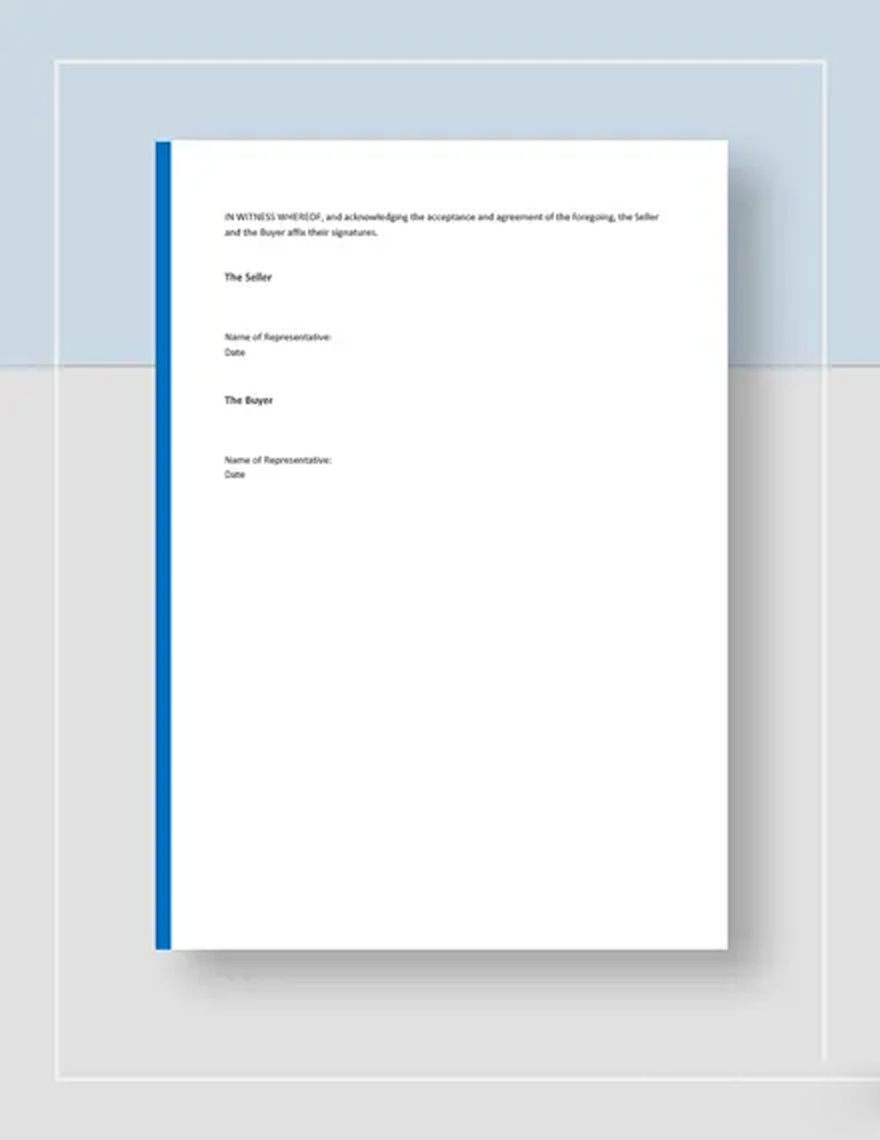 Auto Purchase Agreement Template