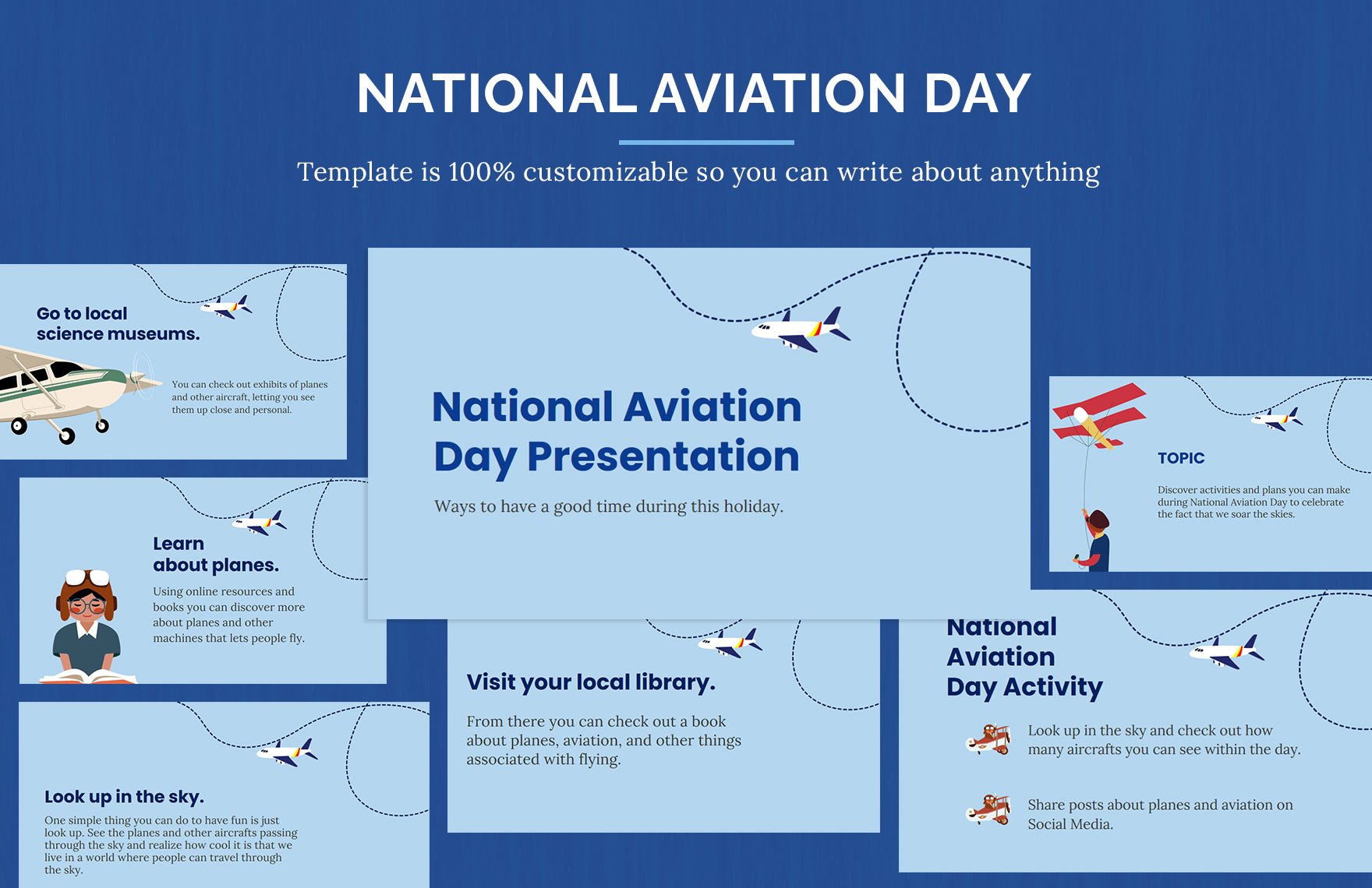 National Aviation Day Presentation Template in PDF, PowerPoint, Google Slides
