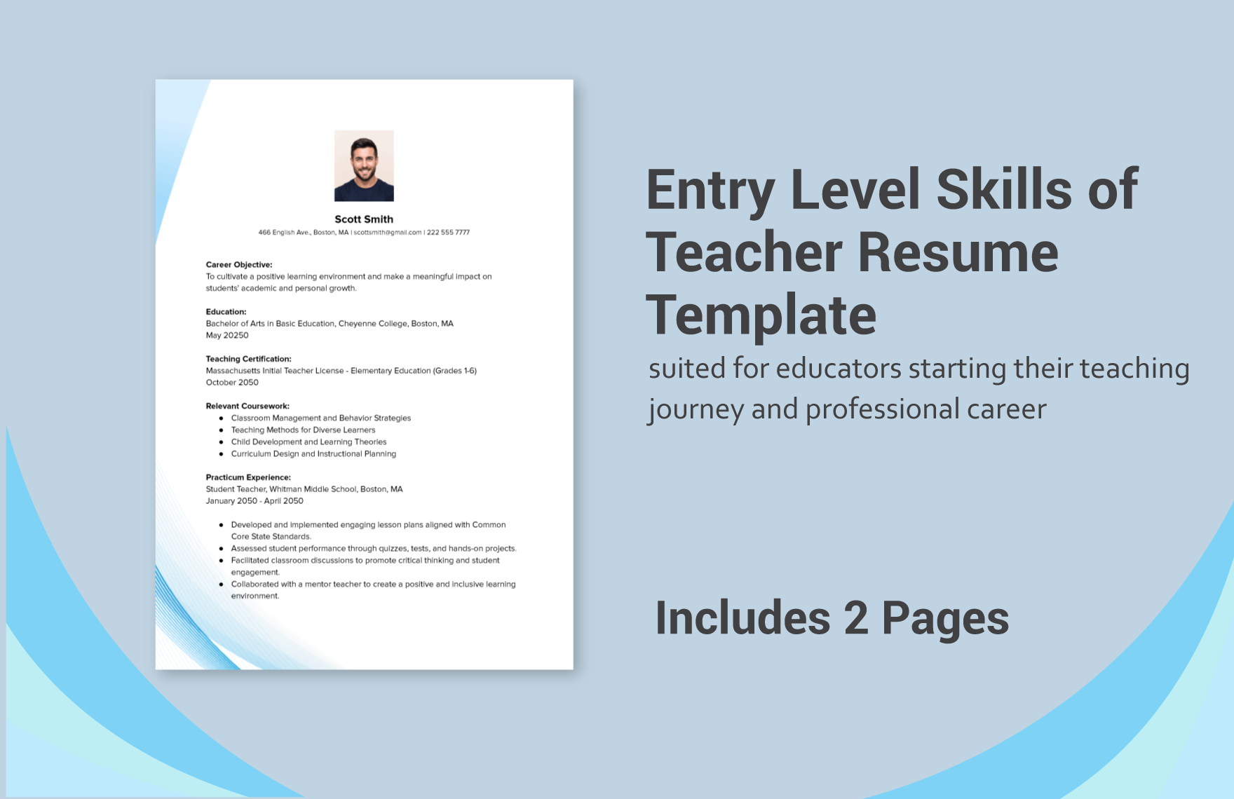 Entry Level Skills of Teacher Resume Template