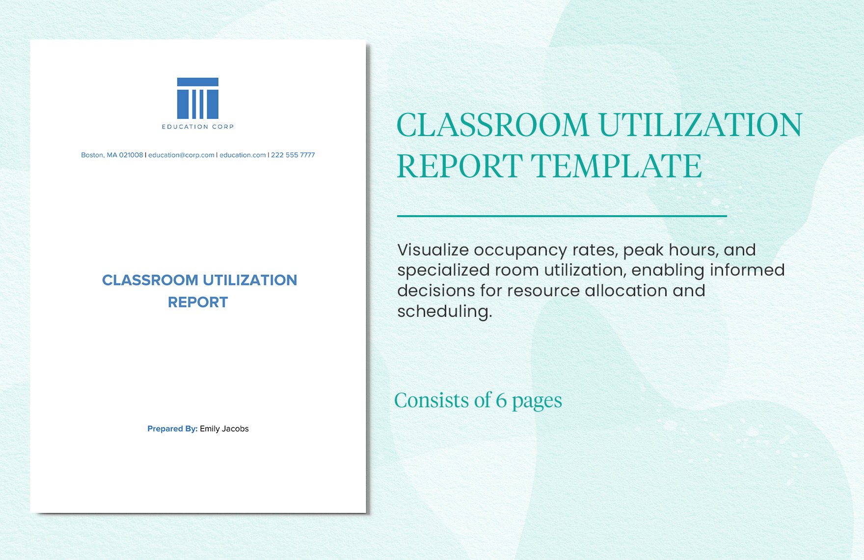 Classroom Utilization Report Template