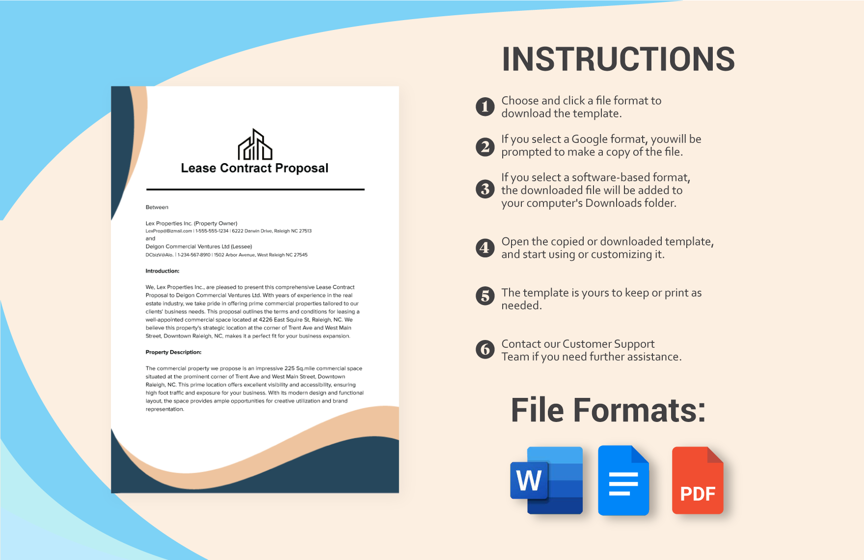 Mini Lease Contract Proposal Template
