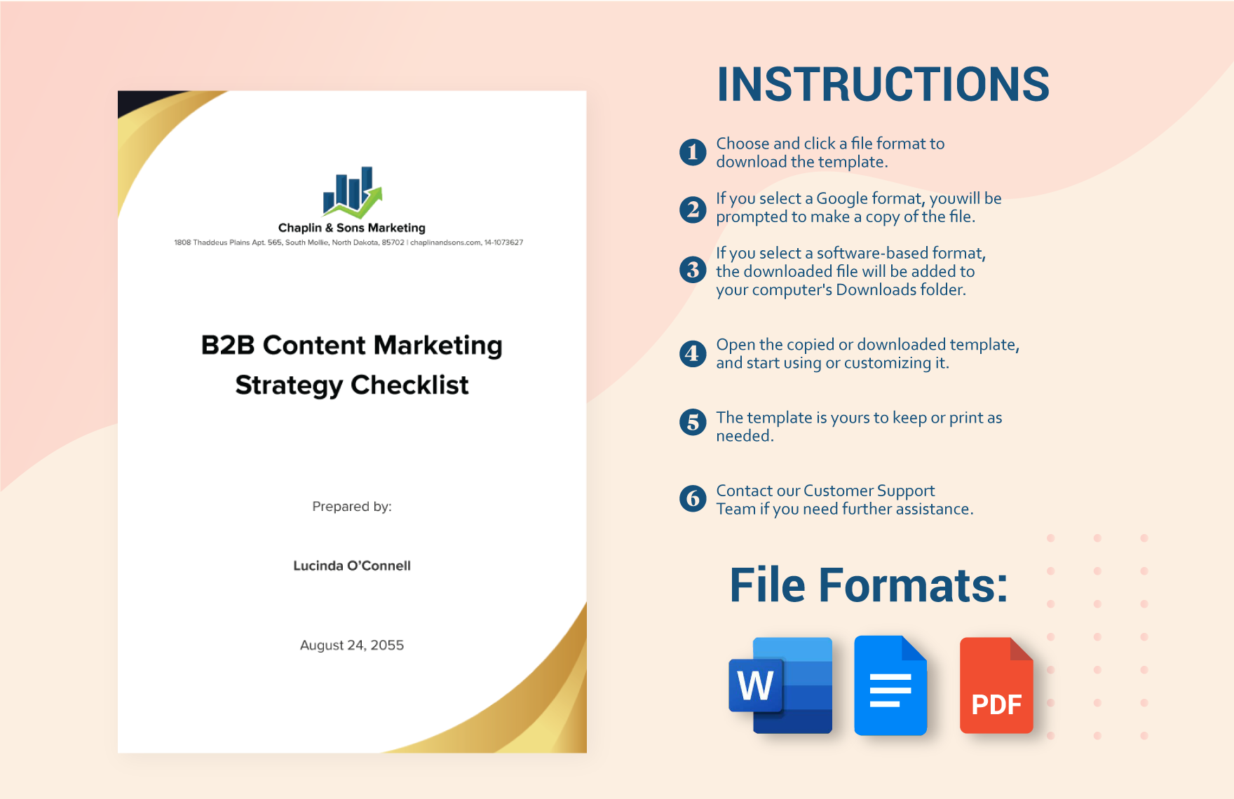 B2B Content Marketing Strategy Checklist Template