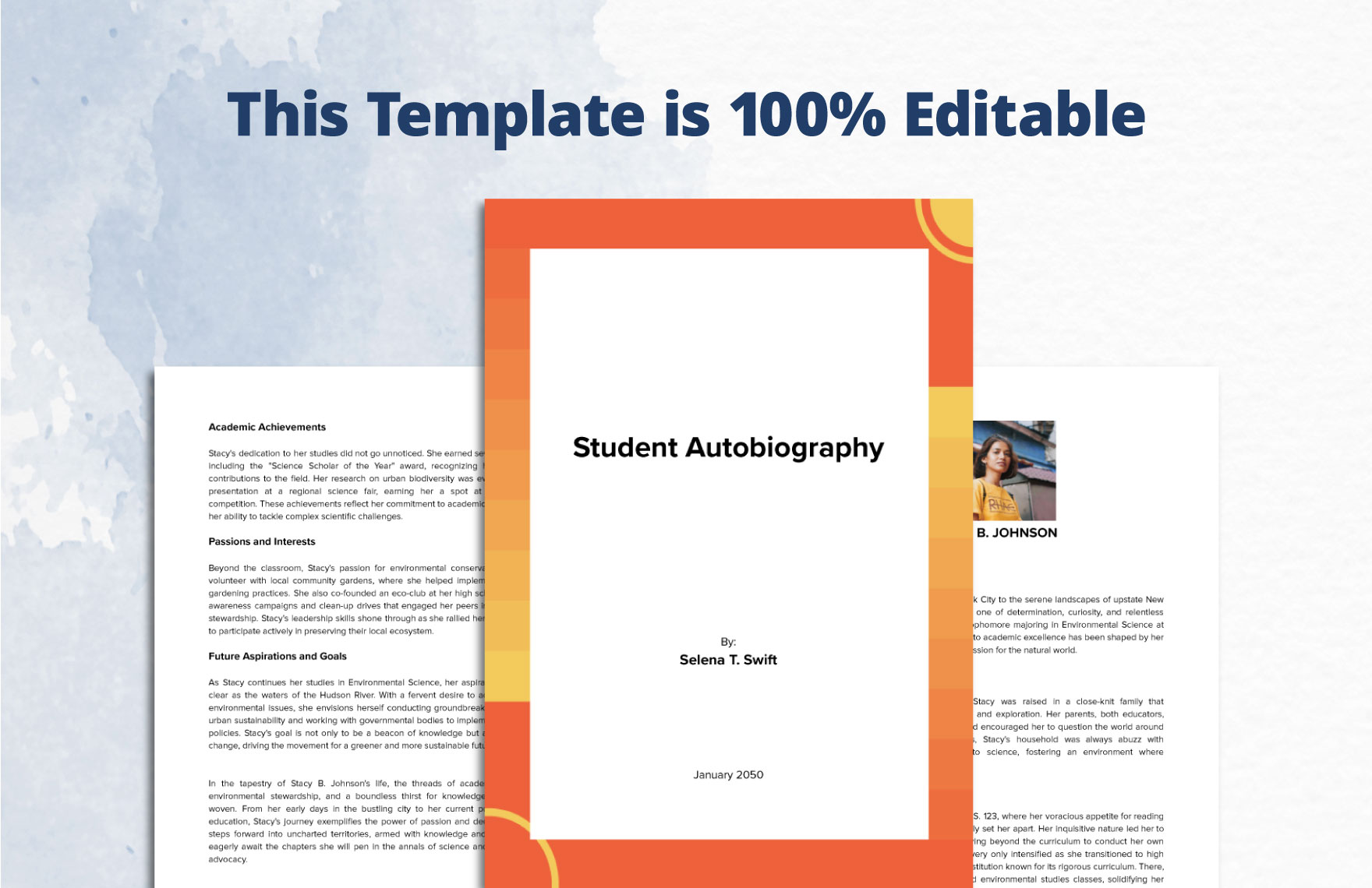 Student Autobiography Template