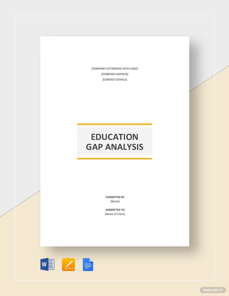 Education Gap Analysis Template