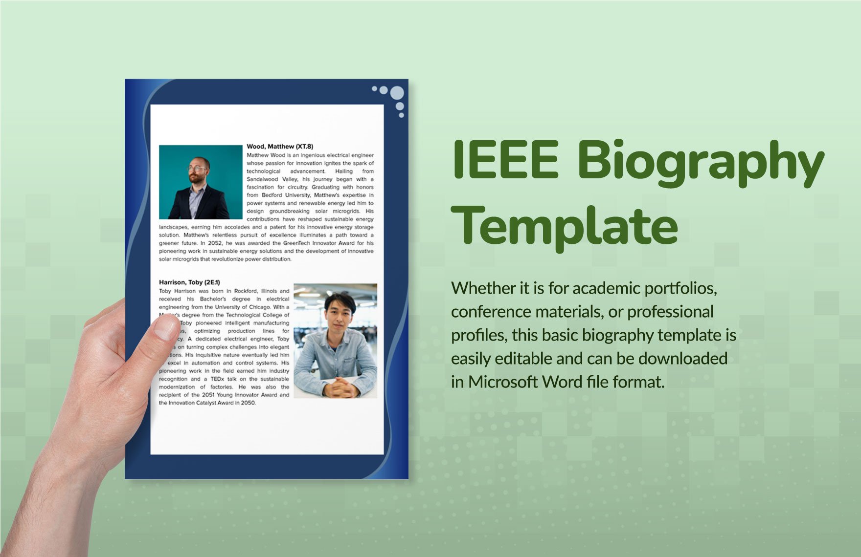 IEEE Biography Template