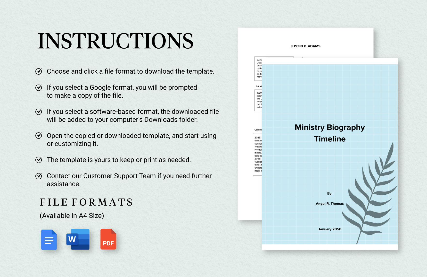 Ministry Biography Timeline Template