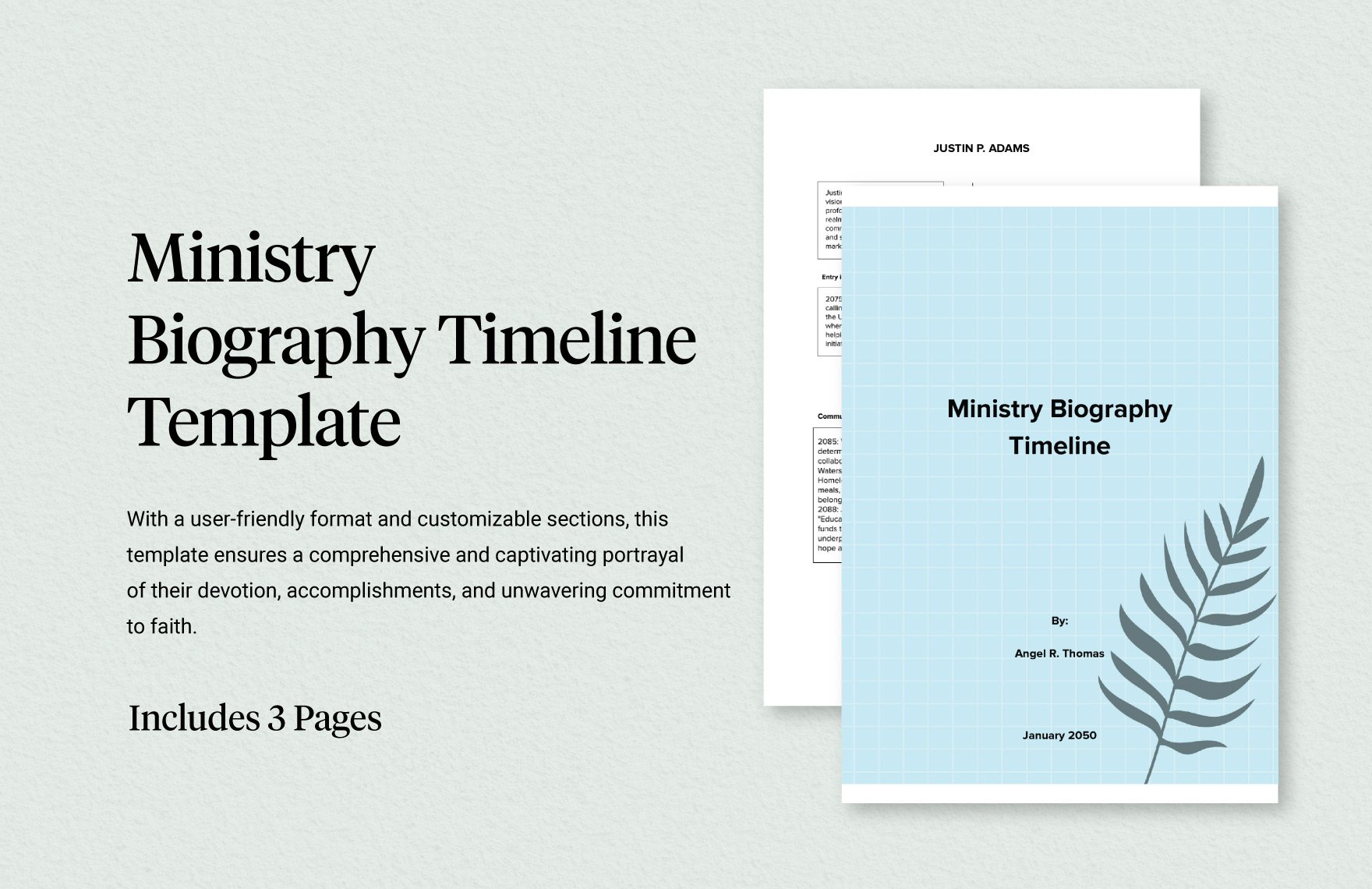 Ministry Biography Timeline Template