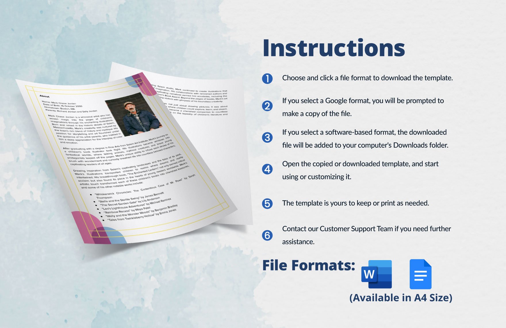 Brief Biography Template
