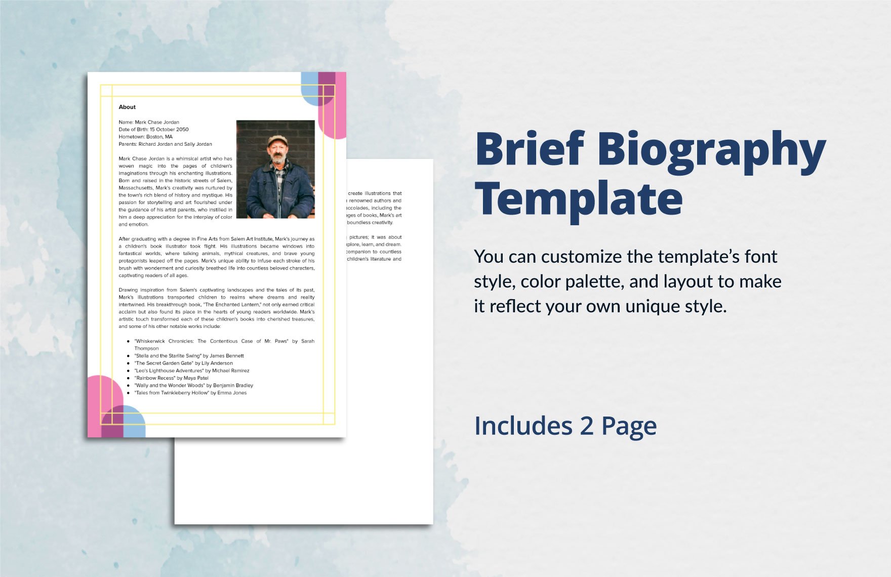 Brief Biography Template