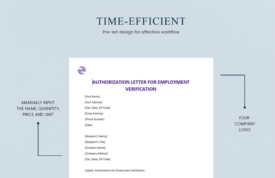 Authorization letter for employment verification