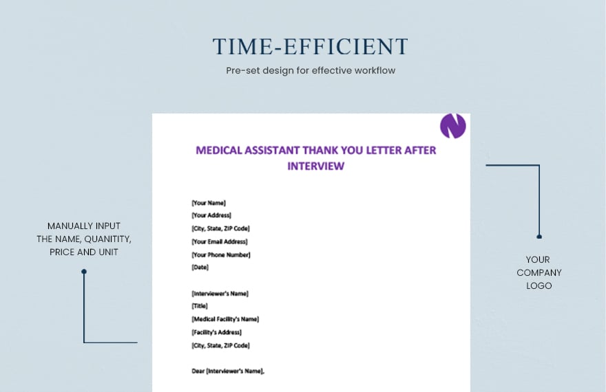 Medical assistant thank you letter after interview