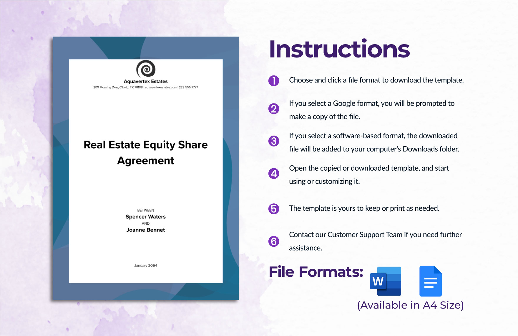 Real Estate Equity Share Agreement Example