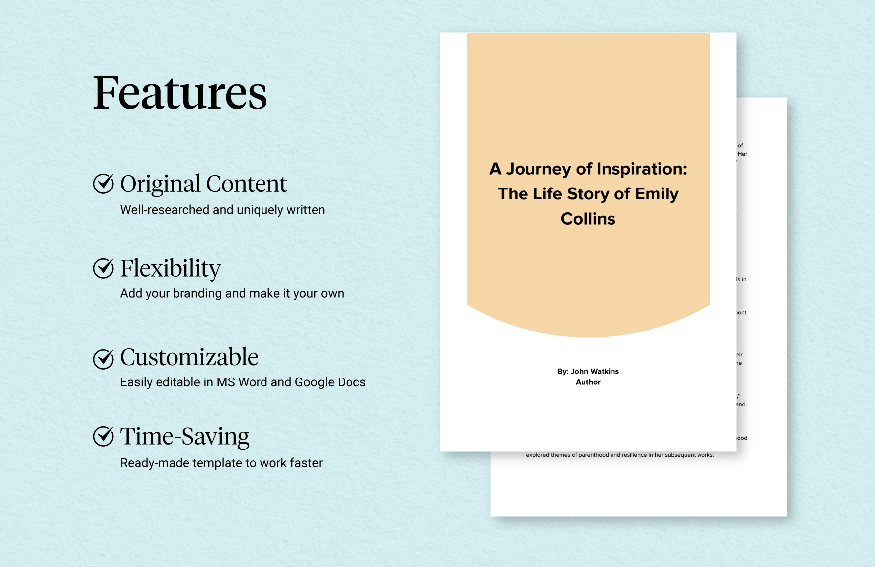 Life Story Biography Template