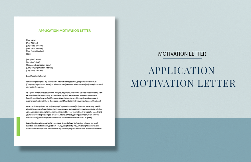 Application Motivation Letter