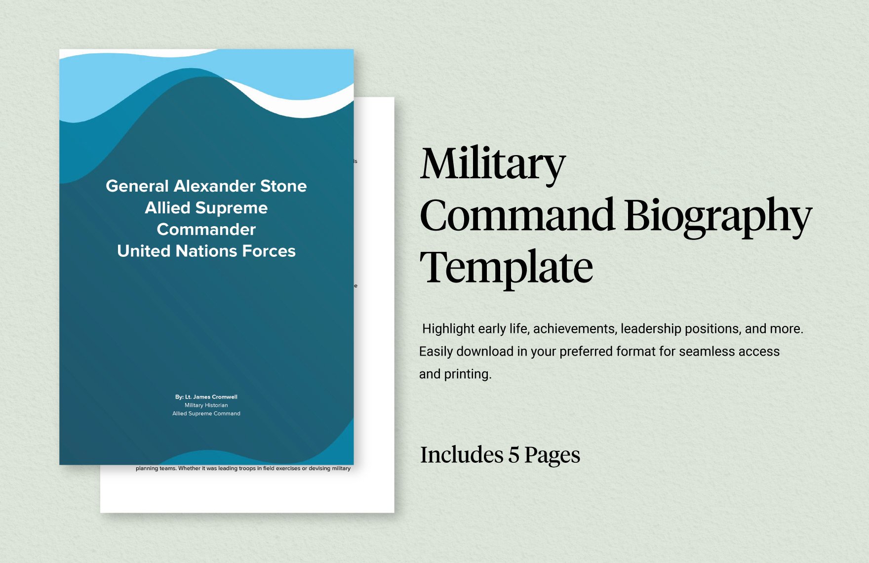 Military Command Biography Template