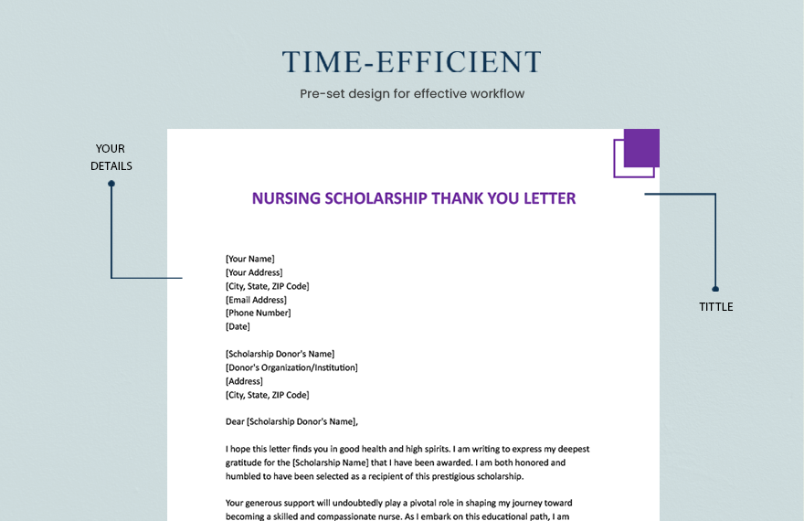 Nursing Scholarship Thank You Letter
