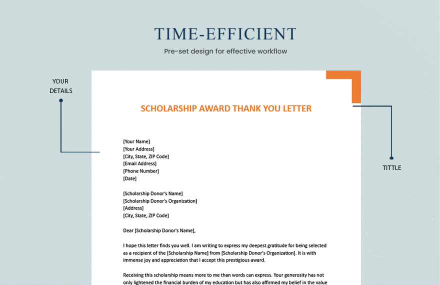 Scholarship Award Thank You Letter