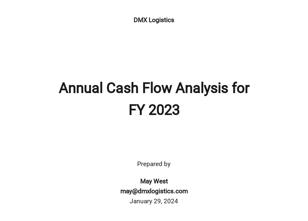 Cash Flow Analysis Template Word DOC Google Docs Apple MAC Pages