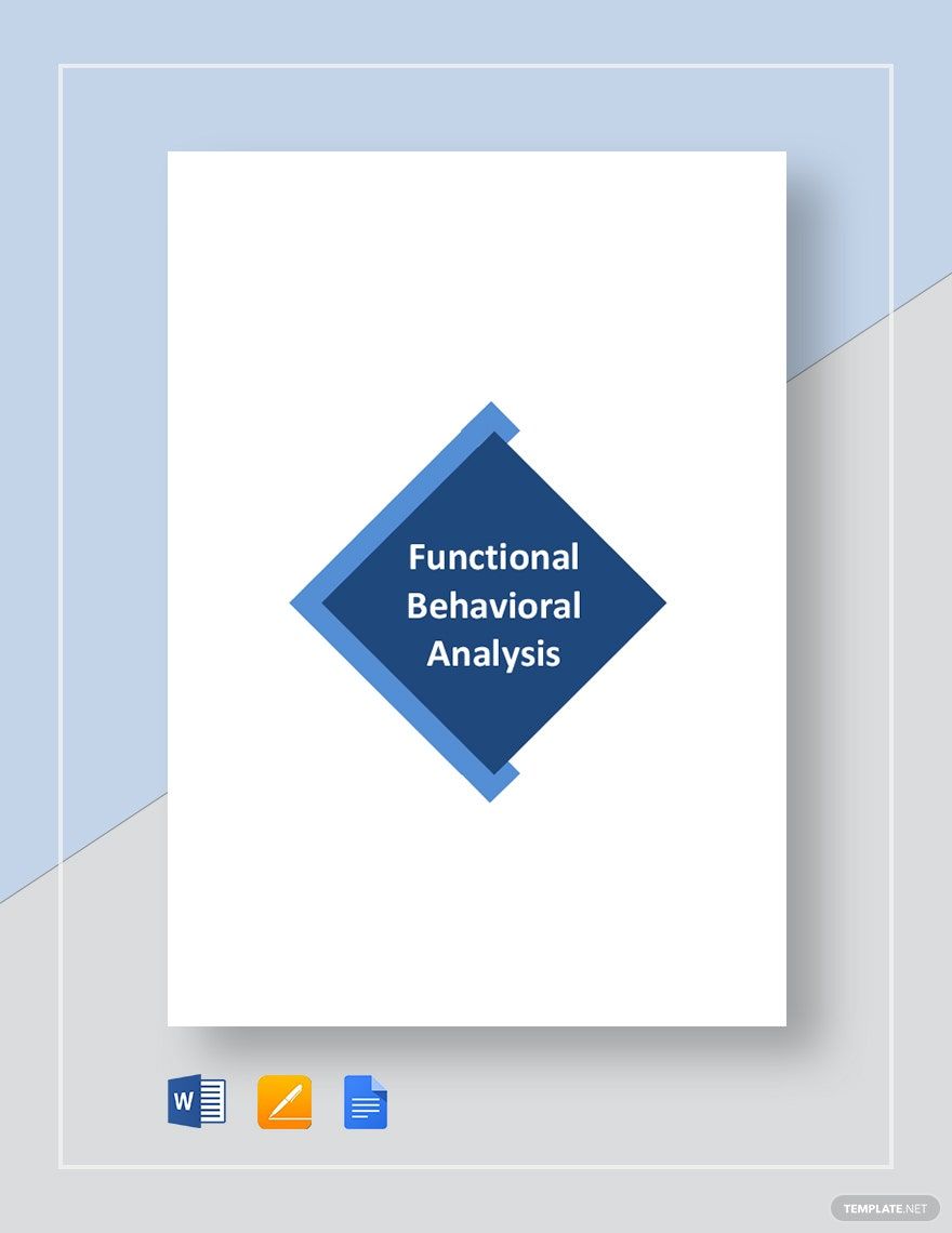 Functional Behavioral Analysis Sample Template