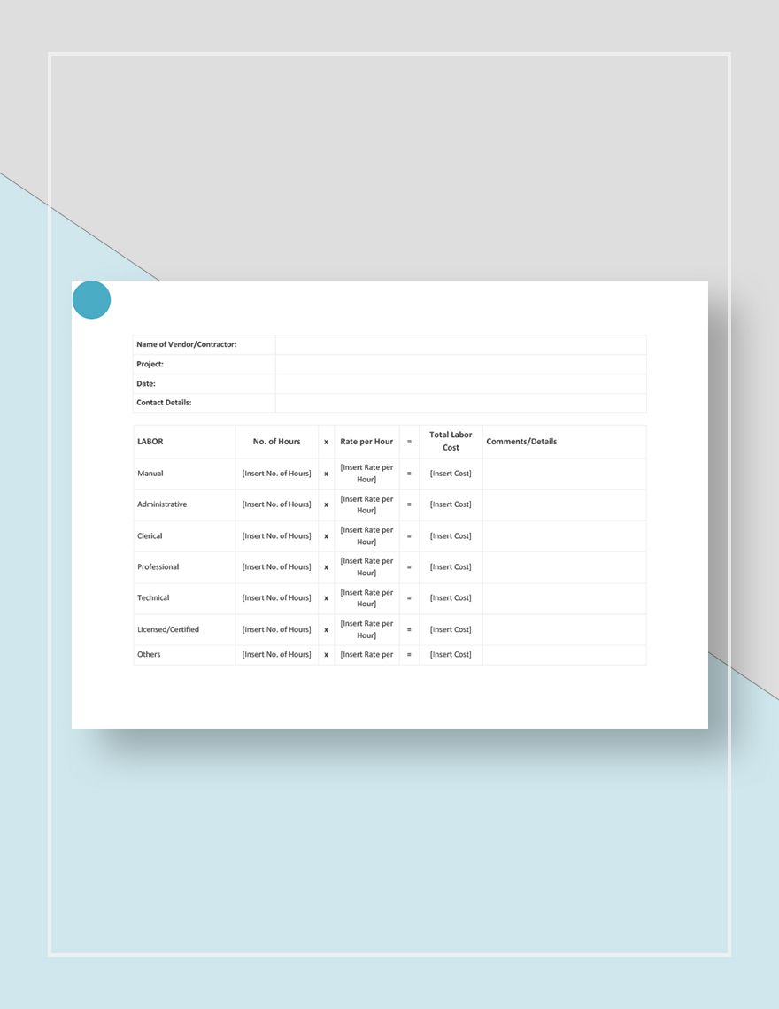 Product Cost Analysis Template