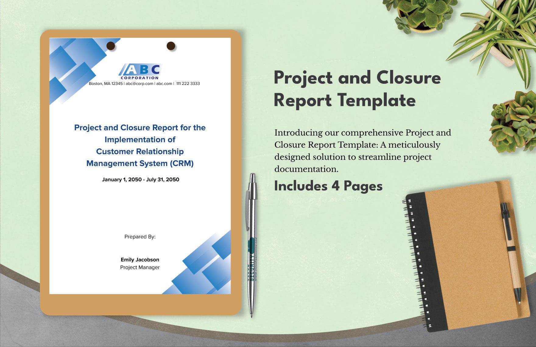 Project and Closure Report Template
