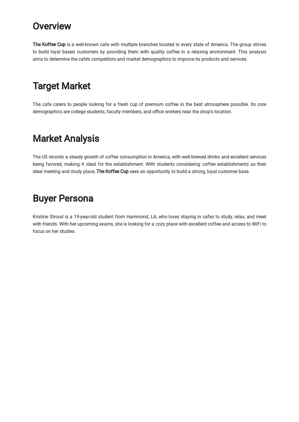 Target Market Research Template