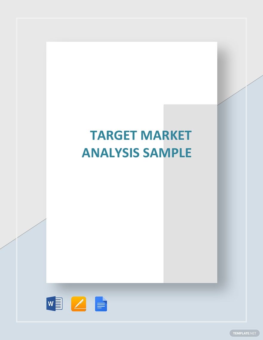 Target Market Analysis Example Template
