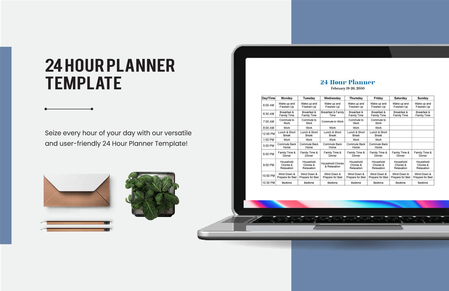 24 Hour Planner Template