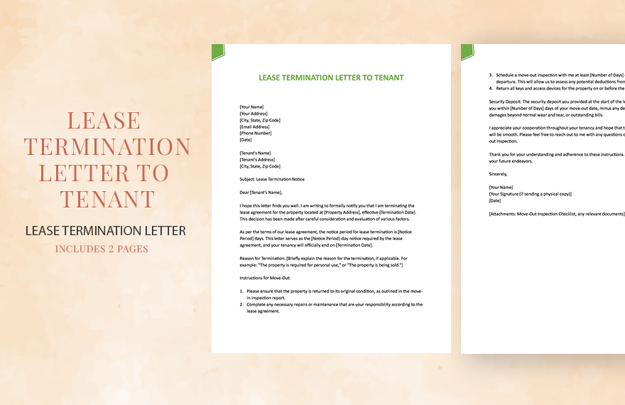 Lease Termination Letter To Tenant