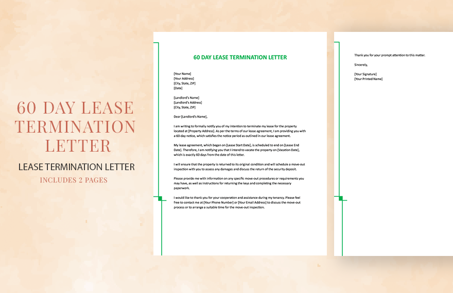 60 Day Lease Termination Letter