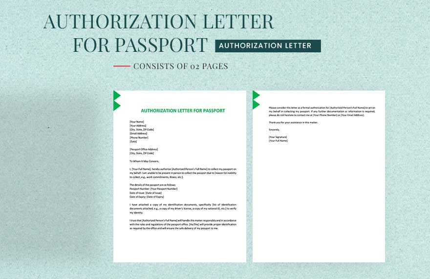 Authorization Letter For Passport