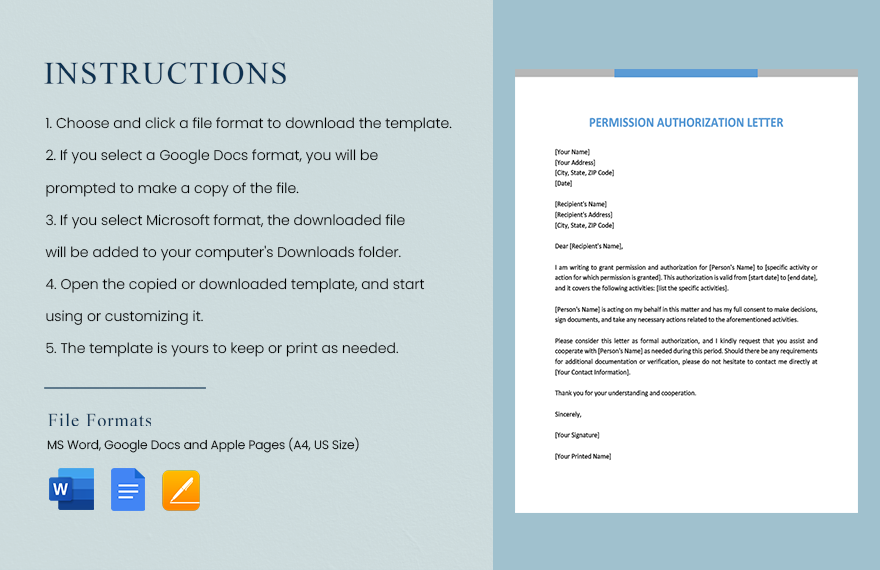 Permission Authorization Letter