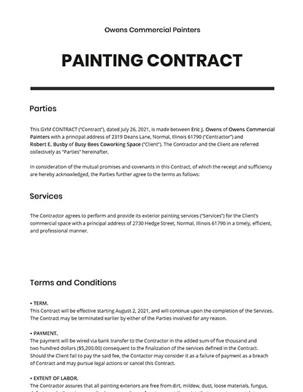 6  FREE Simple Contract Template Word Template net