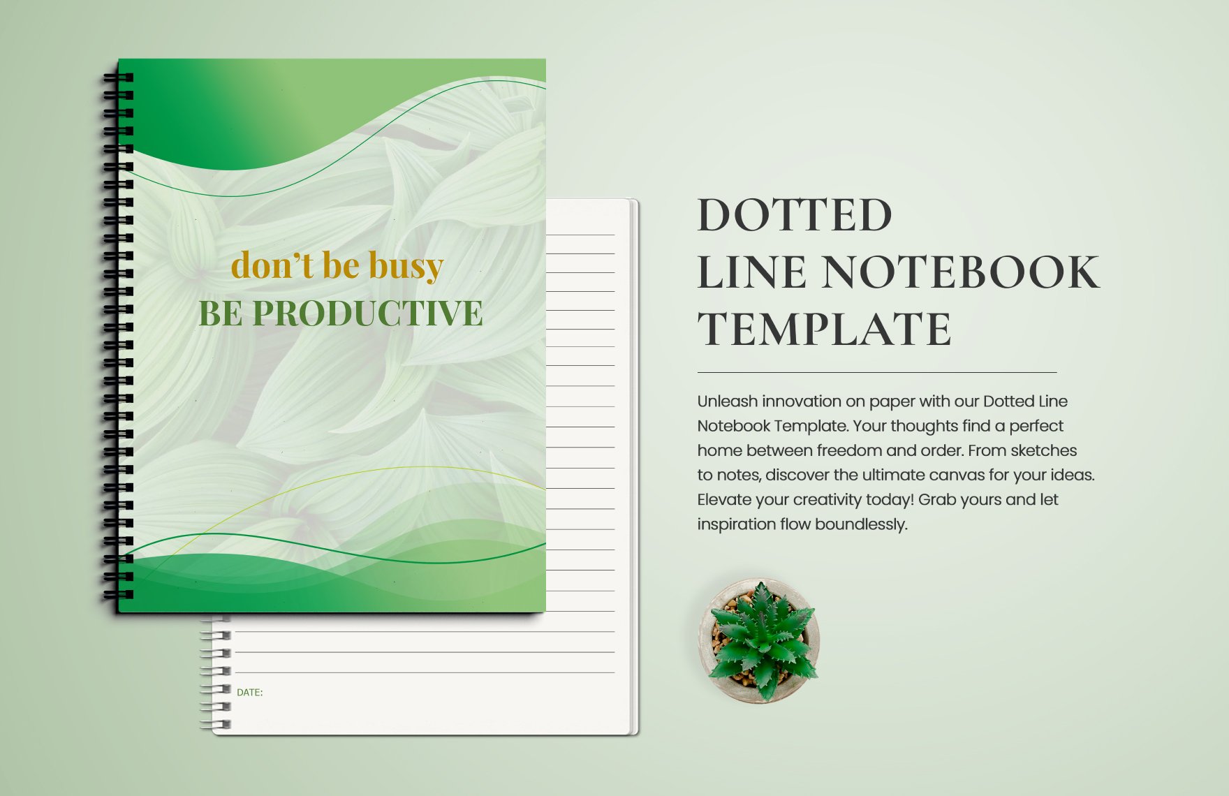 Dotted Line Notebook Template
