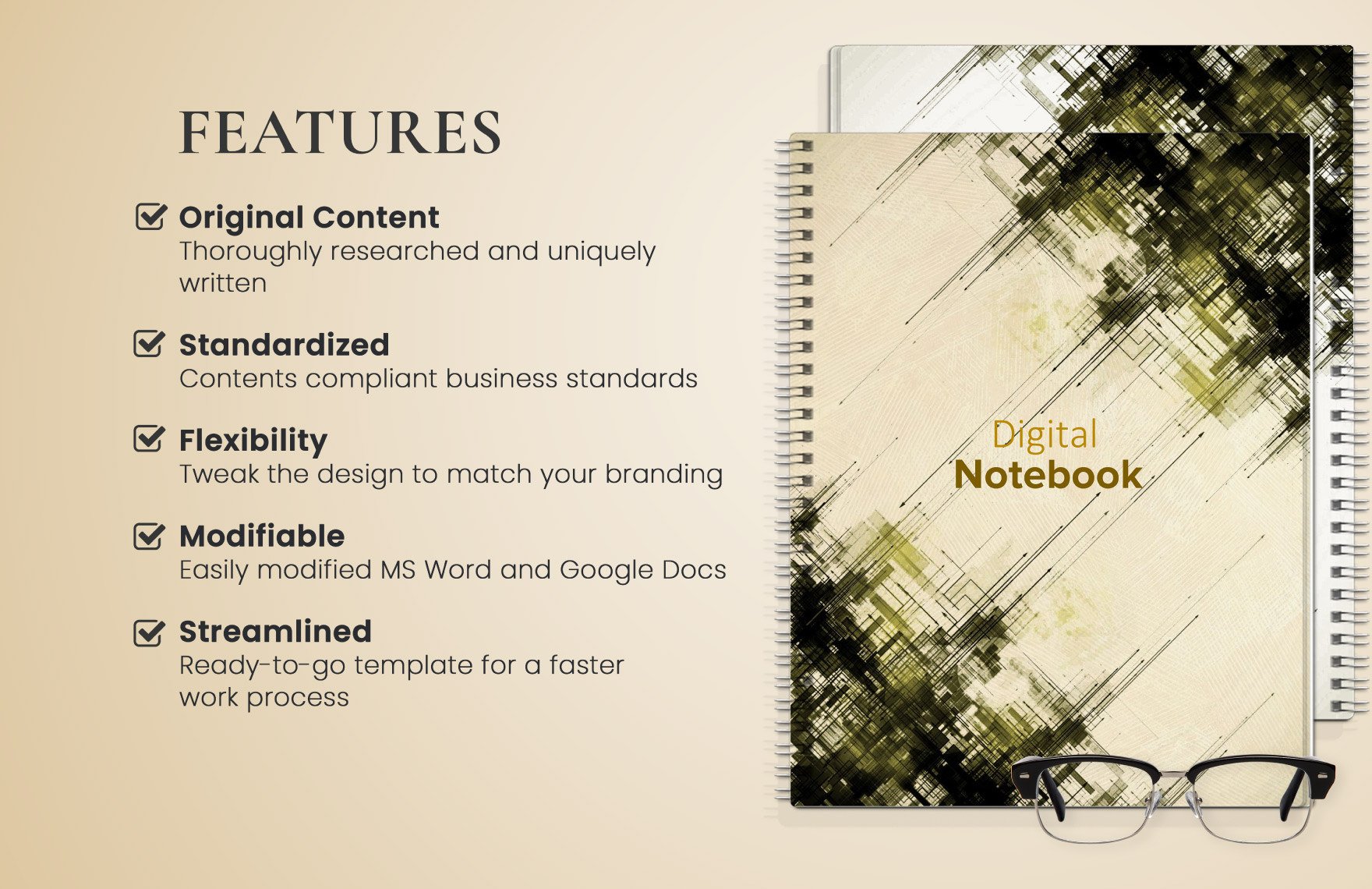 Digital Notebook with Sections Template
