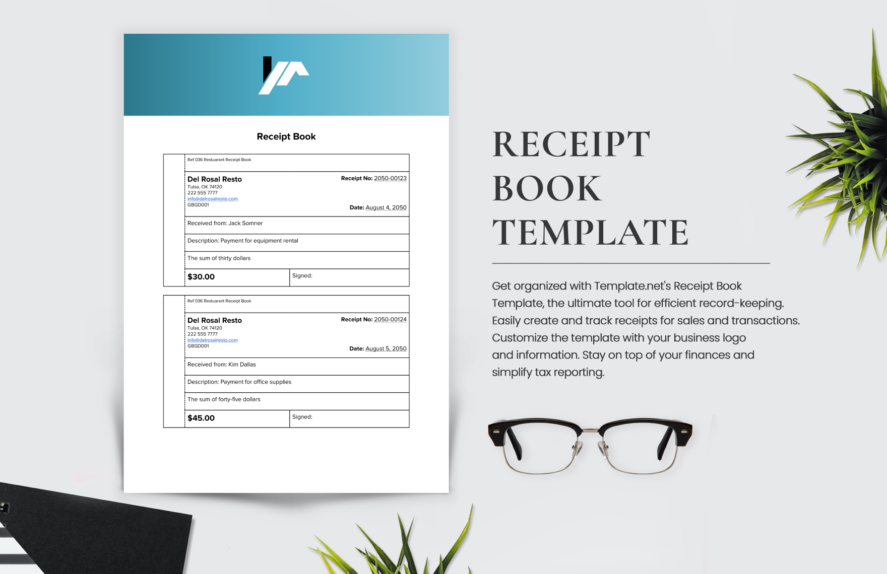 Receipt Book Template