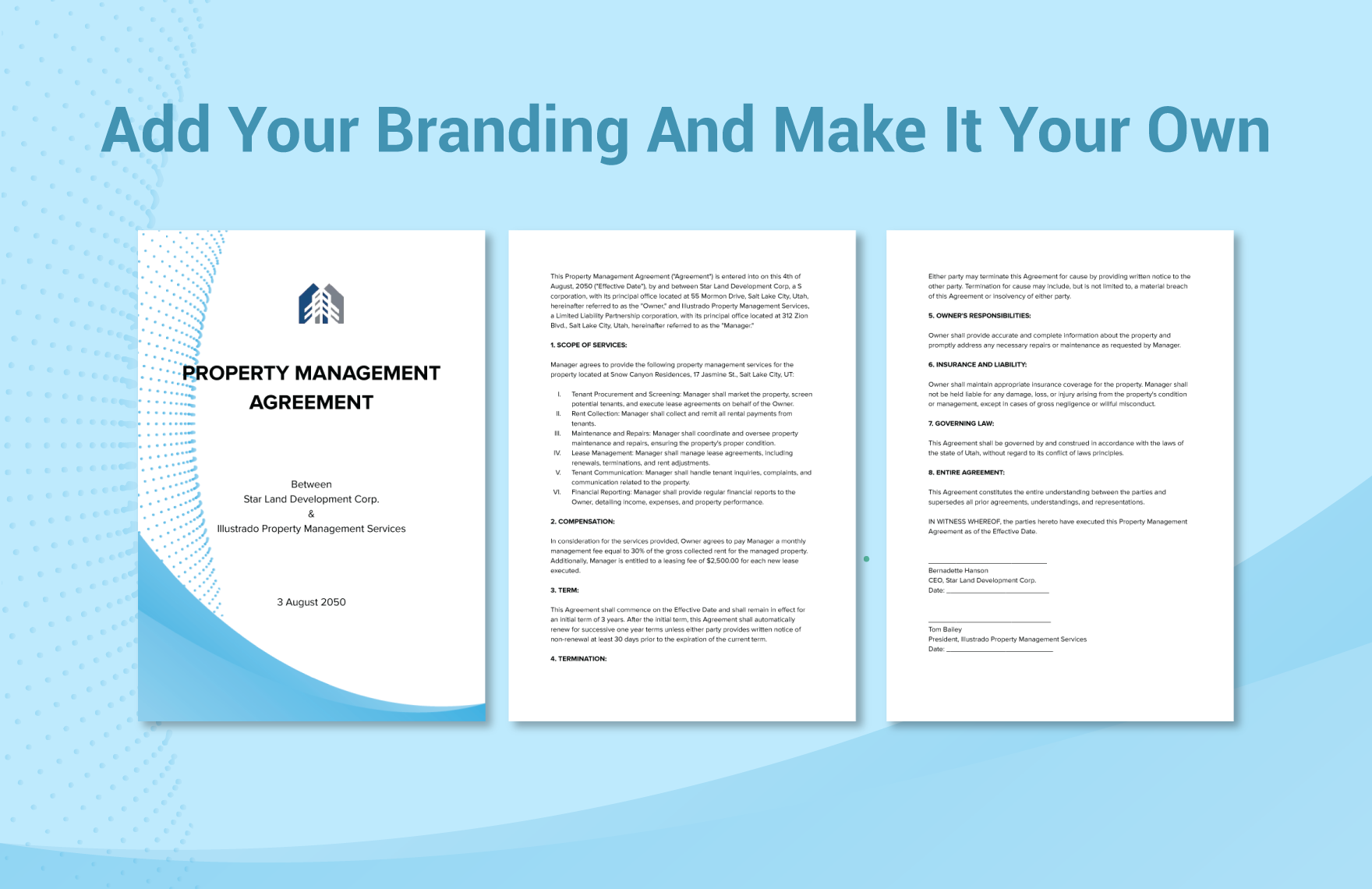Basic Property Management Agreement Template
