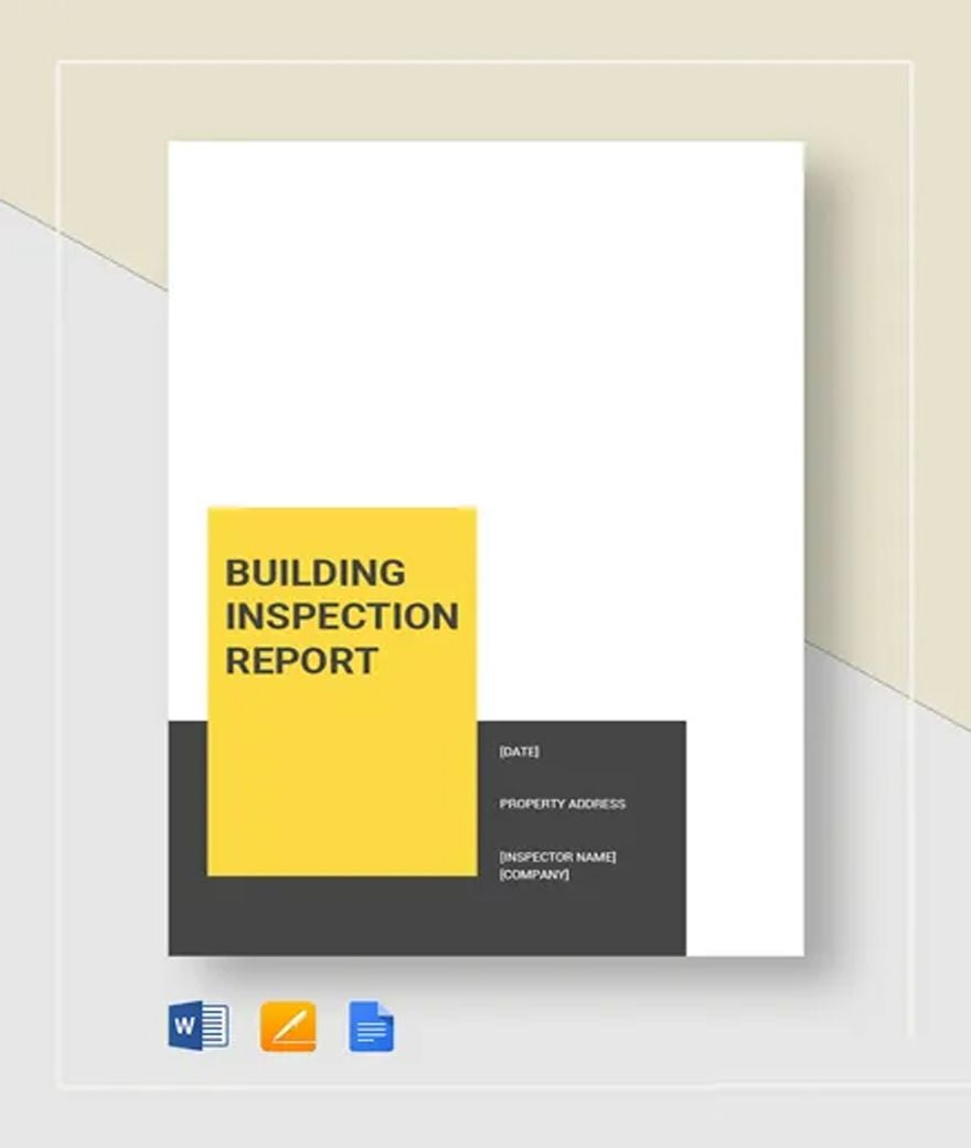 Building Inspection Report Sample Template