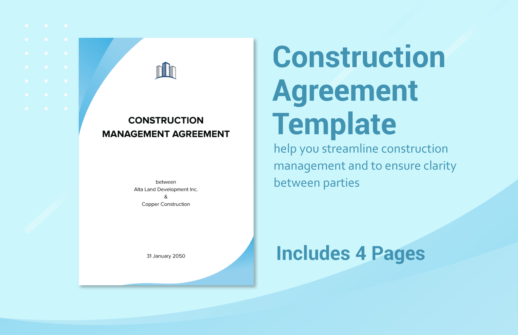 Free Construction Agreement Template in Word, Google Docs, PDF