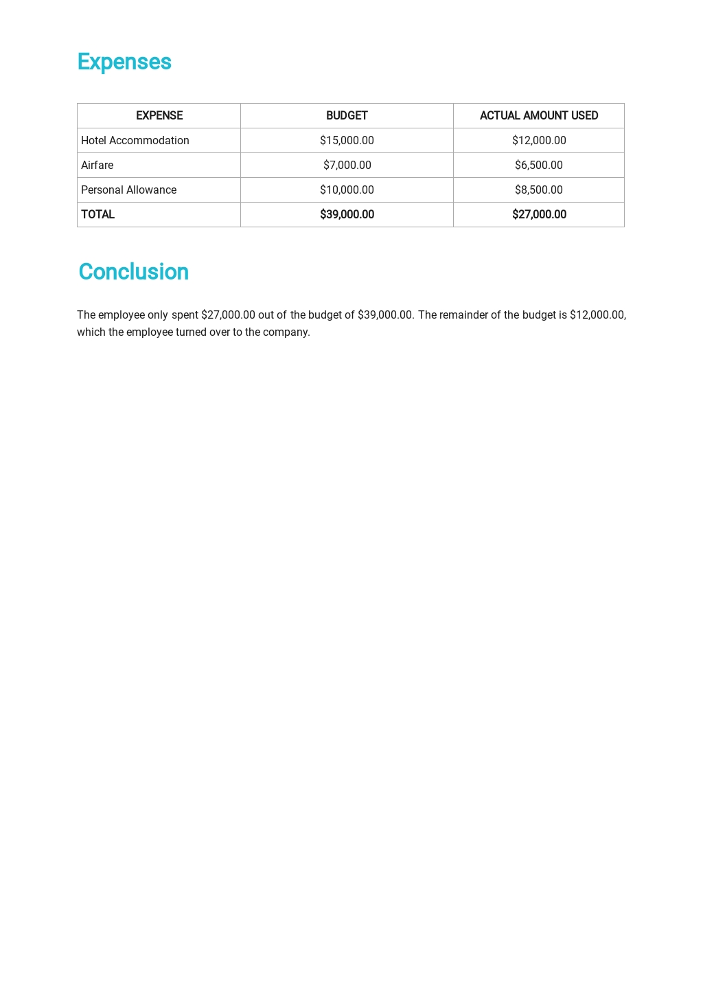 Sales Trip Report Template Word