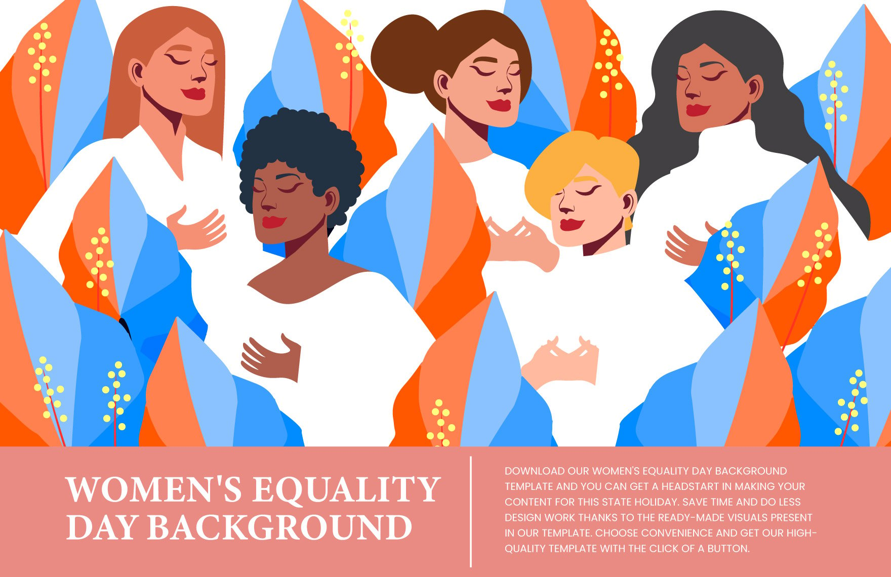 Free Womens Equality Day Background in PDF, Illustrator, SVG, JPG
