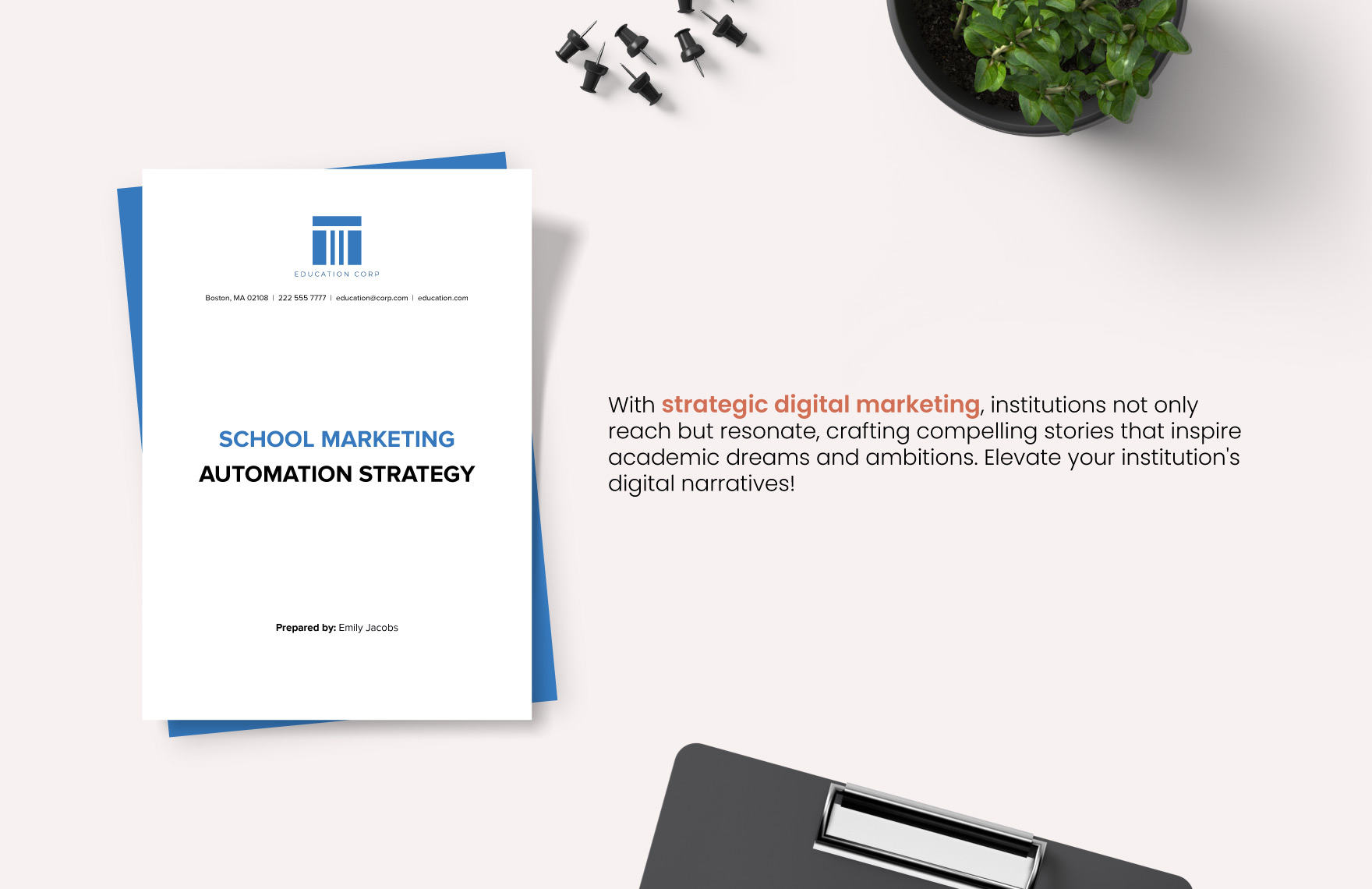 School Marketing Automation Strategy Template
