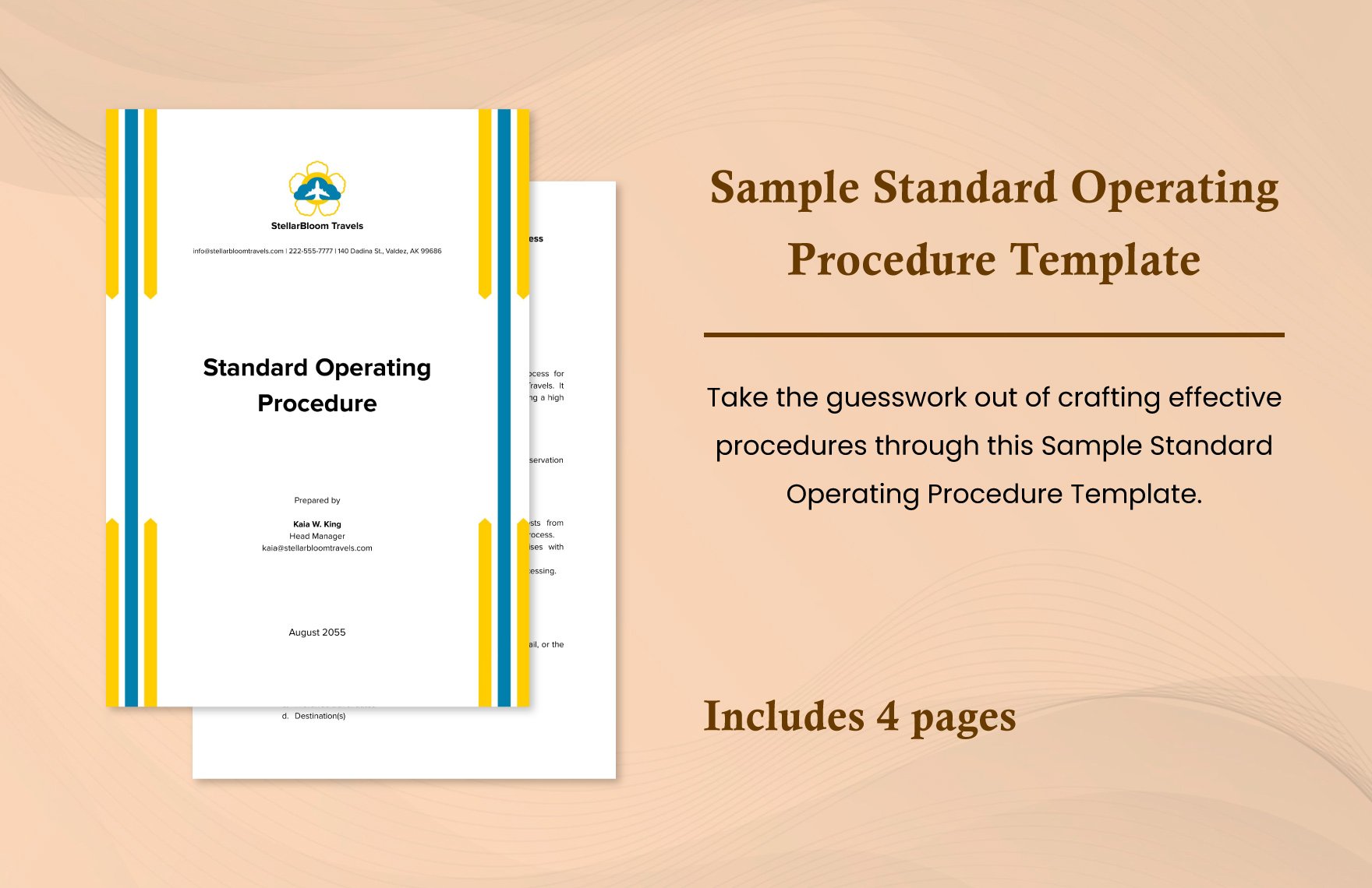 Sample Standard Operating Procedure Template in Word, Google Docs, PDF