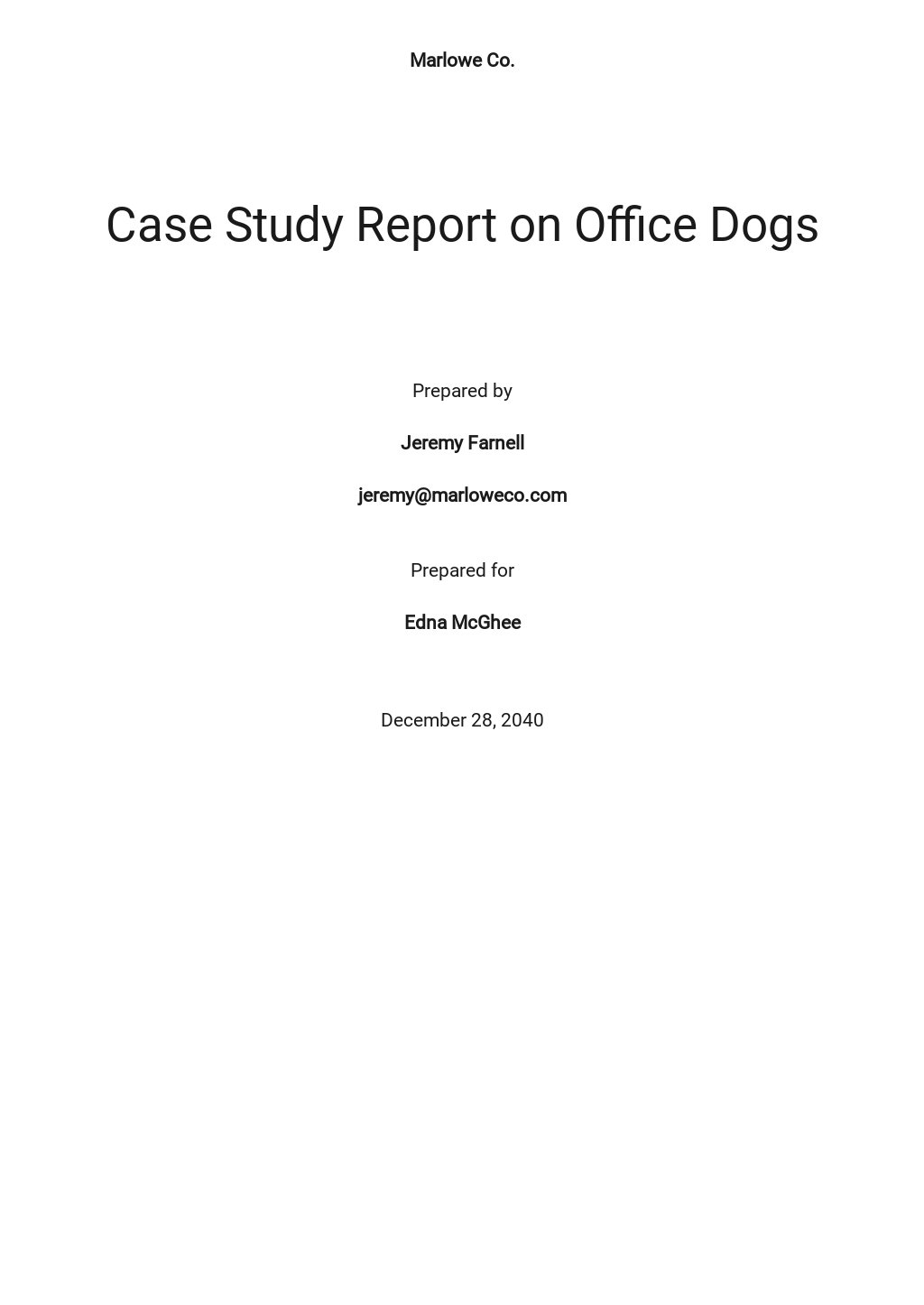 Case Study Report Template [Free PDF] Word (DOC) Apple (MAC) Pages